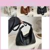 Stylish Soft Pu Tote Bag For Women With Ruffled Design In Black White Or Brown