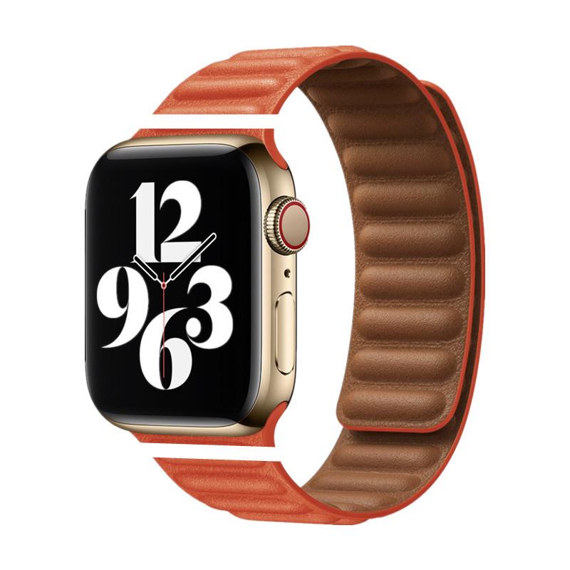 Apple Watch Fine Woven Twill Leather Magnetic Band for Series 5-9 & SE