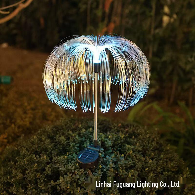 LED Solar Outdoor Firefly Firework Jellyfish Lights, Ground Insert Decorative Courtyard Landscape Atmosphere Lights