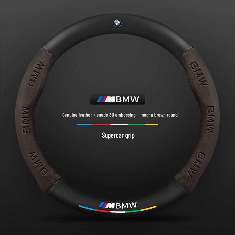 BMW X3 Steering Wheel Cover 2008-2025, Ultra-Thin Carbon Fiber Suede for All Drivers