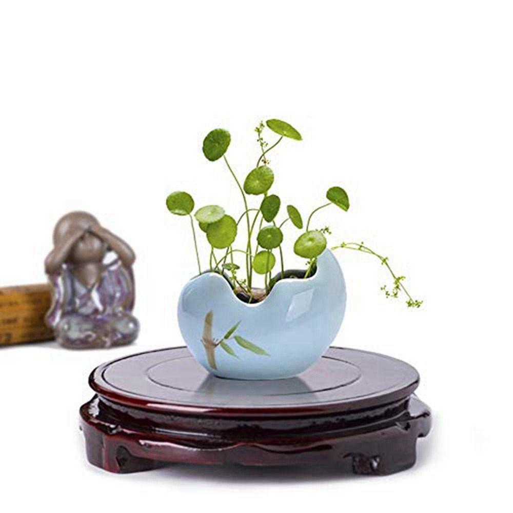 Wood Antique Carved Vintage Home Decoration Teapot Display Holder Ornament Vase Base Stand Base