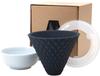 [Hasamiyaki] Ceramic Coffee Filter Ekubo for 2 To 3 Cups, Black Ek-00001, No Paper Filter Required, Easy To Clean