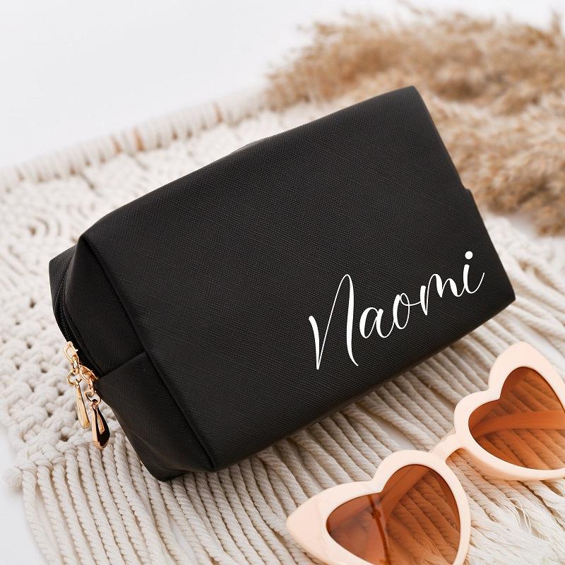 Travel Makeup Bag Portable Outdoor Storage Bag Wash Bag, Small Size PU Waterproof Shell Makeup Bag
