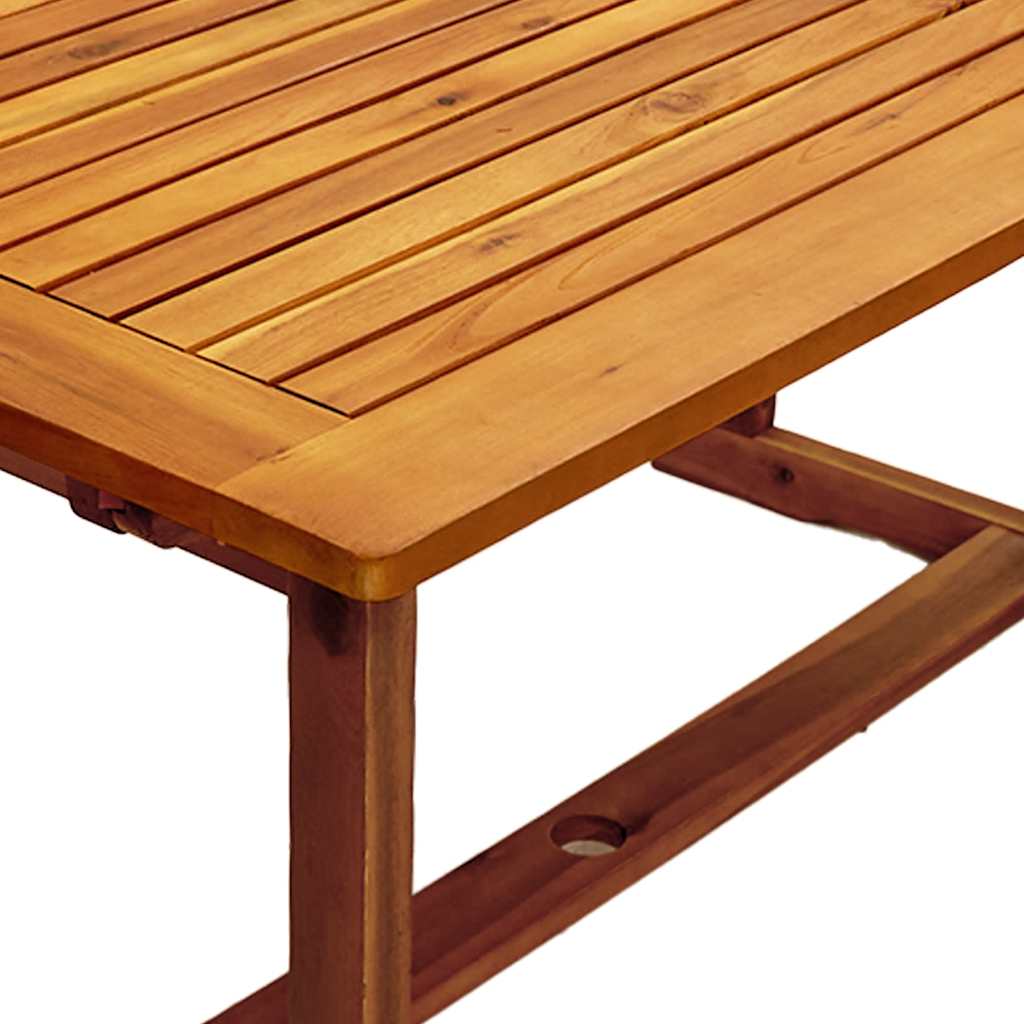 9 Piece Outdoor Dining Set Solid Acacia Wood Table and Textilene Chairs