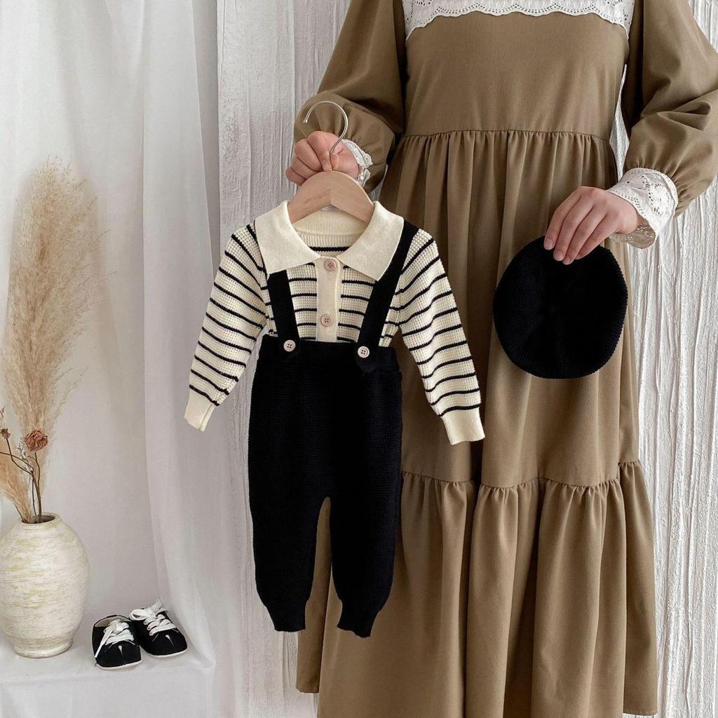 Осенний детский свитер и вязаный комбинезон - Милый и модный для весны/осени