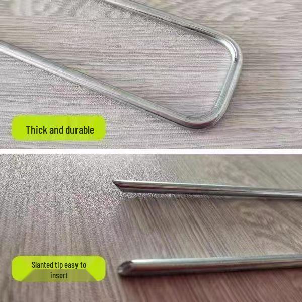 Оцинкованные U-образные колышки для защиты от сорняков - Стальная проволока, анкеры для почвопокровного материала и сетки