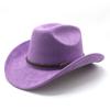 Autumn And Winter Men'S And Women'S Wide-Brimmed Suede Knight Hats Wool Hump Western Cowboy Hats
