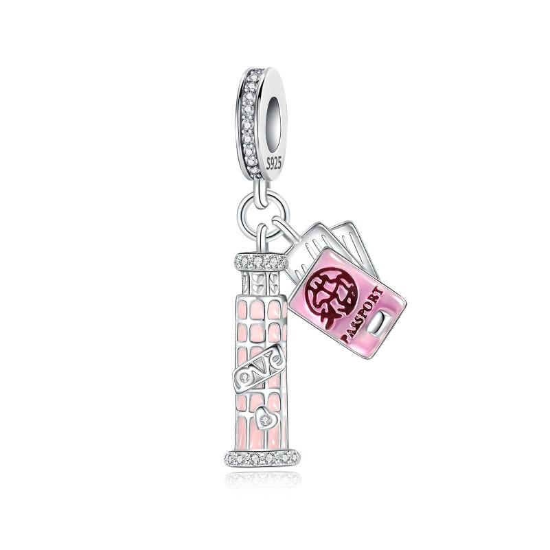 Снова в школу Медные шармы Сумка Наушники Кубик Рубика Часы Игровая консоль Бусина Подвеска Подходит для браслета Ожерелье Ювелирные изделия