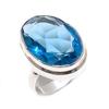Swiss Blue Topaz Gemstone 925 Sterling Silver Jewelry Ring Size 7