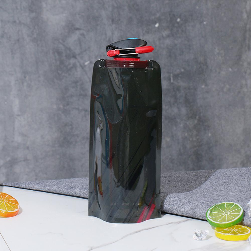 700ml Portable Folding Water Bag Waterproof Outdoor Sports Fitness Cycling Water Container Water Bottle Kettle