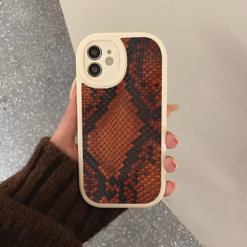 Чехол для телефона под змеиную кожу, жесткая кожа, для iPhone 16 15 14 13 12 Mini 11 14 Pro Max Xs X Xr 7 8 Plus Fundas