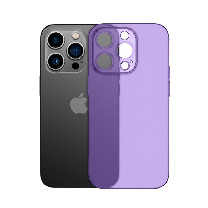 Ультратонкий матовый жесткий чехол 0,3 мм для iPhone 15 Pro 14 Plus 13 12 Mini Pro Max, прозрачный тонкий, полная задняя крышка, чехол из полипропилена
