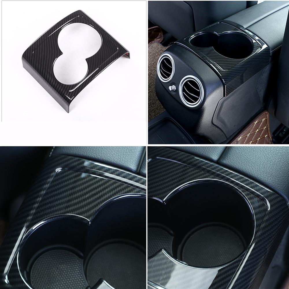 Для Mercedes edes Benz W213 E Class 2016 2017 Интерьер ABS Хромированная крышка рамы подстаканника заднего ряда