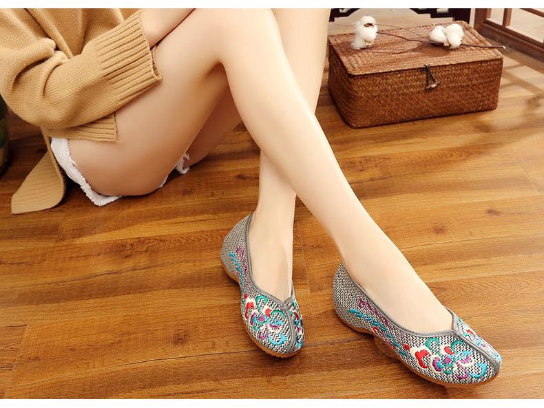 Phantom 2023 женские туфли для этнических танцев с утолщенной подошвой из коровьей кожи и вышивкой