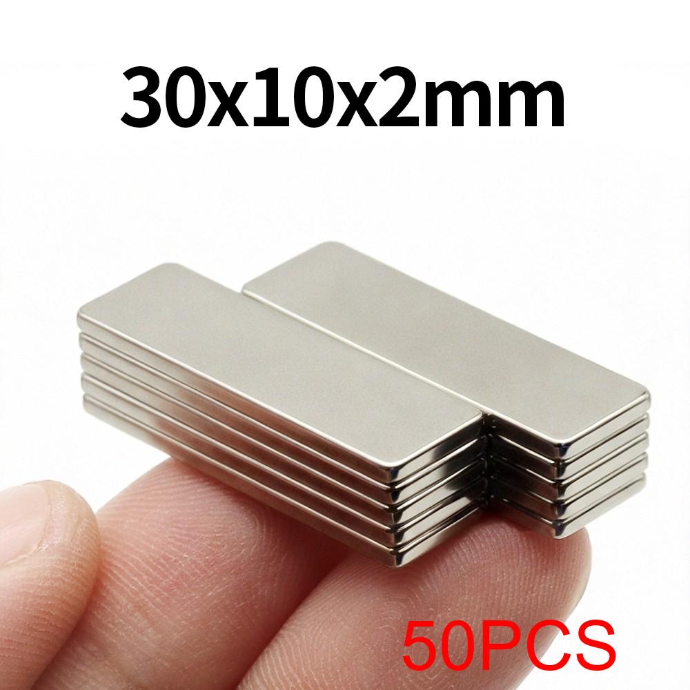 30x10x2мм Суперсильный Неодимовый Магнит N35 NdfeB Постоянный Магнит imanes Блок Мощные Магниты Холодильник