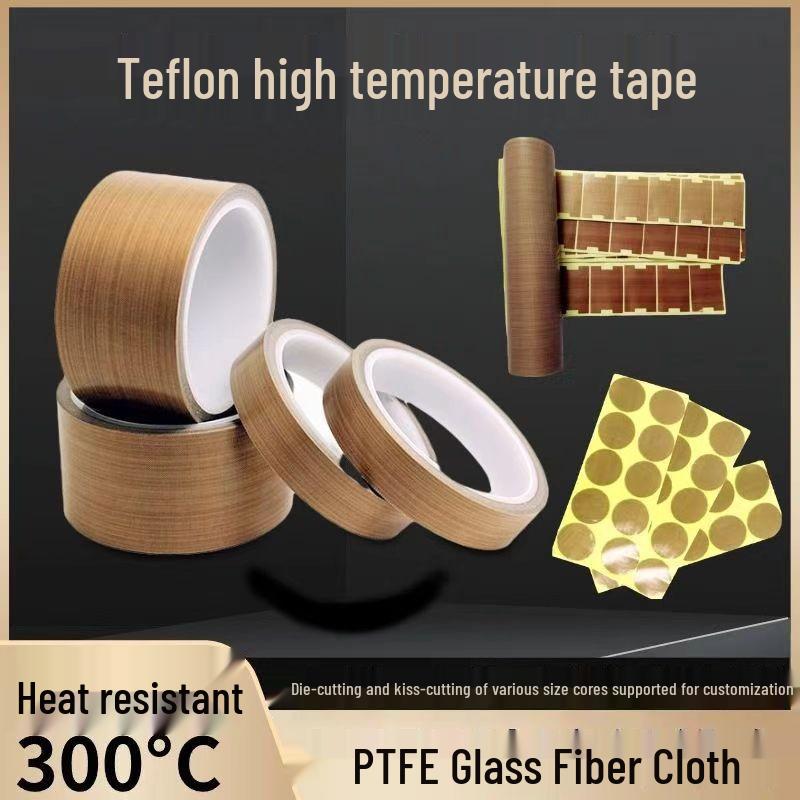 High-Temperature Resistant Teflon Adhesive Tape - Anti-Static, Insulating, Mesh Fiber, Die-Cut, Strong Adhesion