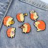 Hedgehog Musician Audience Enamel Pins Custom Music Brooch Lapel Badge Bag Cartoon Animal Jewelry Gift for Kids Friends