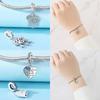 Authentic Original Charm Bead Components Brown Bear Pink Zircon Blue Heart Lucky Fortune Bead Components Compatible With Bracelet High Quality Fine