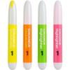 Pack of 4 Highlighters Assorted Colors Compact Size