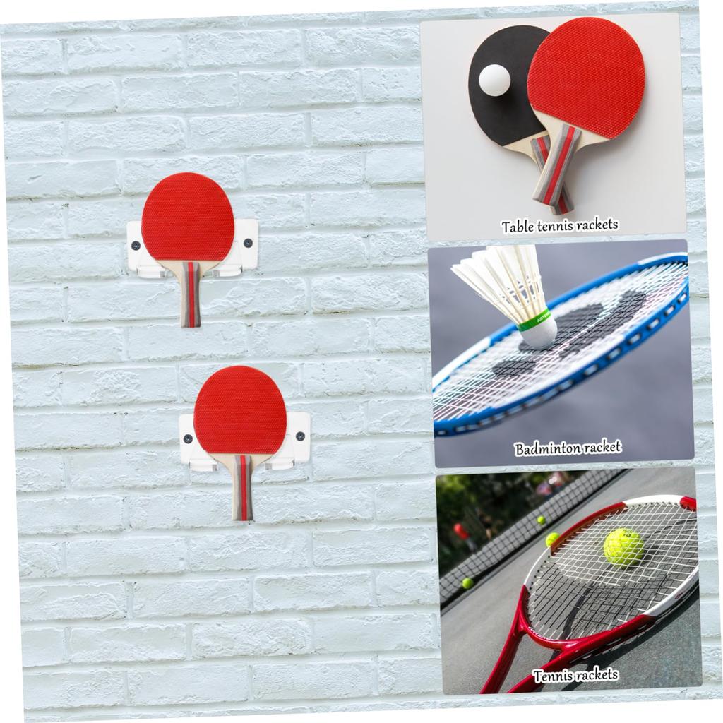 LIOOBO Ping Pong Racket Bat Storage with Clear Acrylic Display Stand for Space Saving Wall-Mounted Rack/Tennis