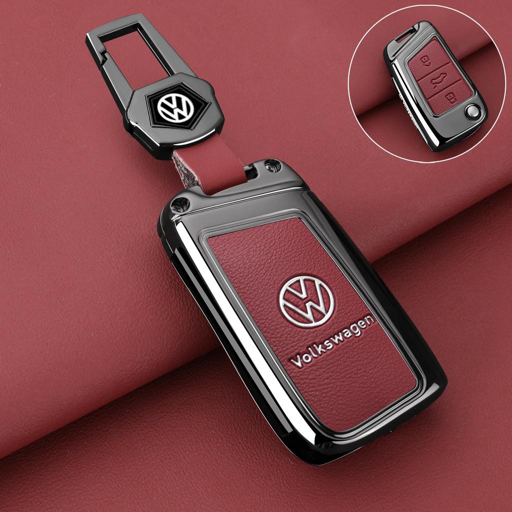 VW GTI GOLF 2026 Горячий Для VW VOLKSWAGEN Сплав цинка Кожаный Чехол для ключа автомобиля Защитная крышка оболочка брелок для VW Volkswagen Golf 7 MK7 T