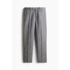 H M Suit Pants Regular Fit Grey Melange