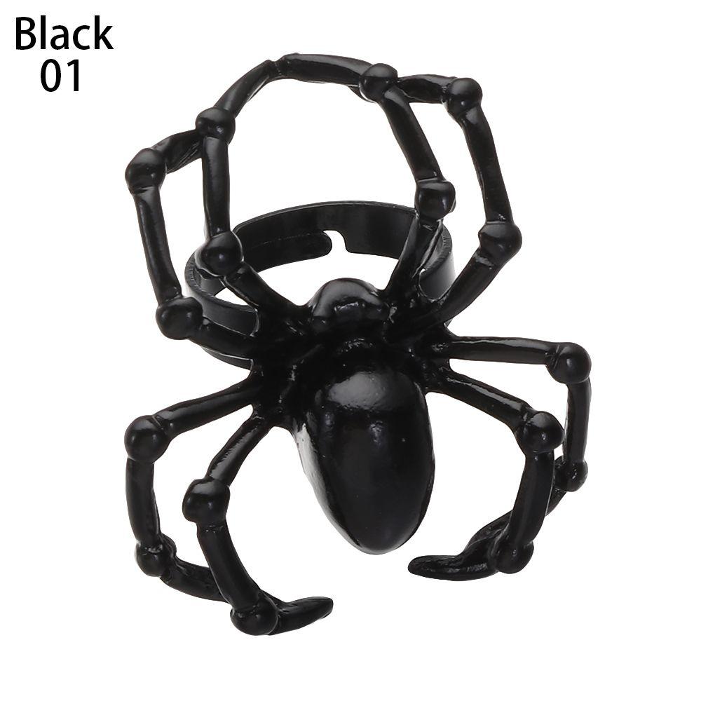 Gothic Adjustable Hip Hop Promise Biker Mens Rings Halloween Punk Simulation Animal Spider Ring