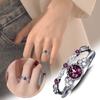 Stone Crystal Rings Ladies Rings Zircon Ladies Rings Two Piece Micro Set Rings