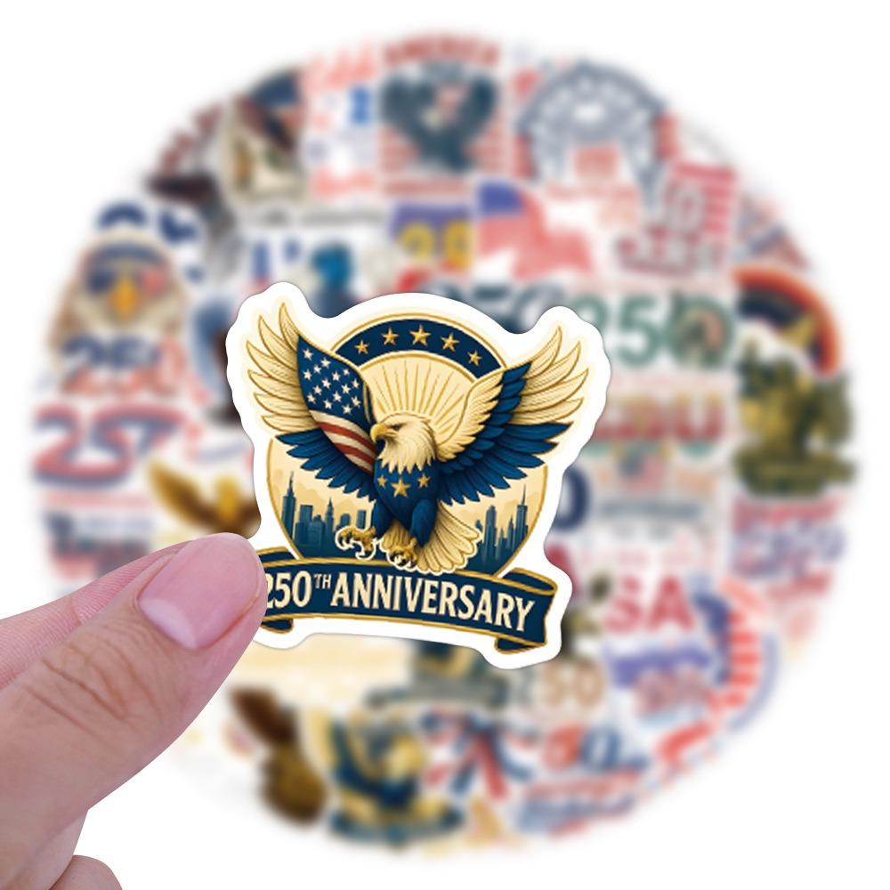 57Pcs United States 250Th Anniversary Stickers Luggage Water Cup Stationery Car Notebook Refrigerator Decoration Diy Decals