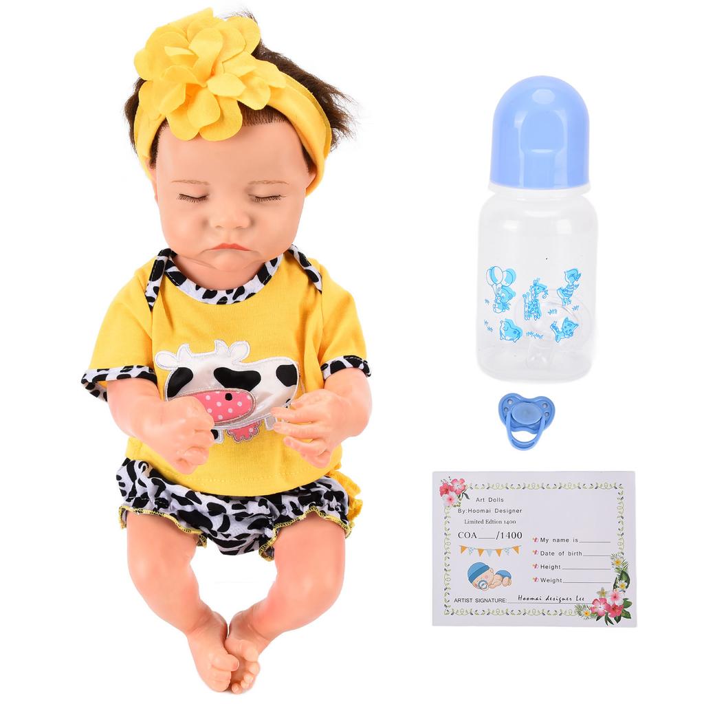 Кукла-реборн, 18 дюймов, милая, как живая, кукла-новорожденный с резинкой для волос, детская игрушка в подарок