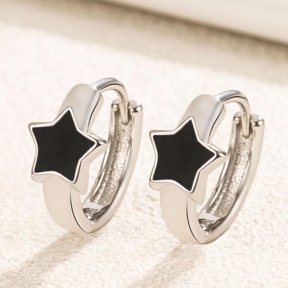 Niche Design Pentagram Small Minimalist Exquisite Earrings, Lucky Star Earrings Cold Wind Earrings