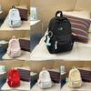 Solid Color School Bag Backpack Large Capacity Middle Schoolers Gift Unisex