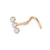 Geometric Zircon Nose Screw Studs Opal Nostril  Trendy   Women