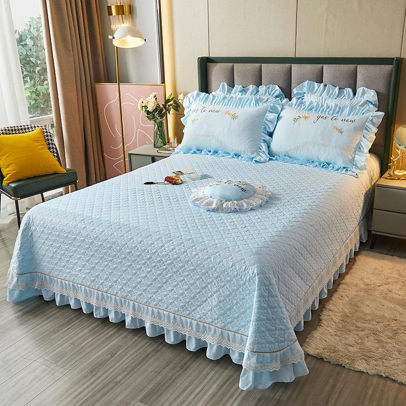Отшлифованный чехол на кровать, комплект из трех предметов, двухсторонний стеганый стеганый чехол, одеяло с татами, матрас, утолщенный лист