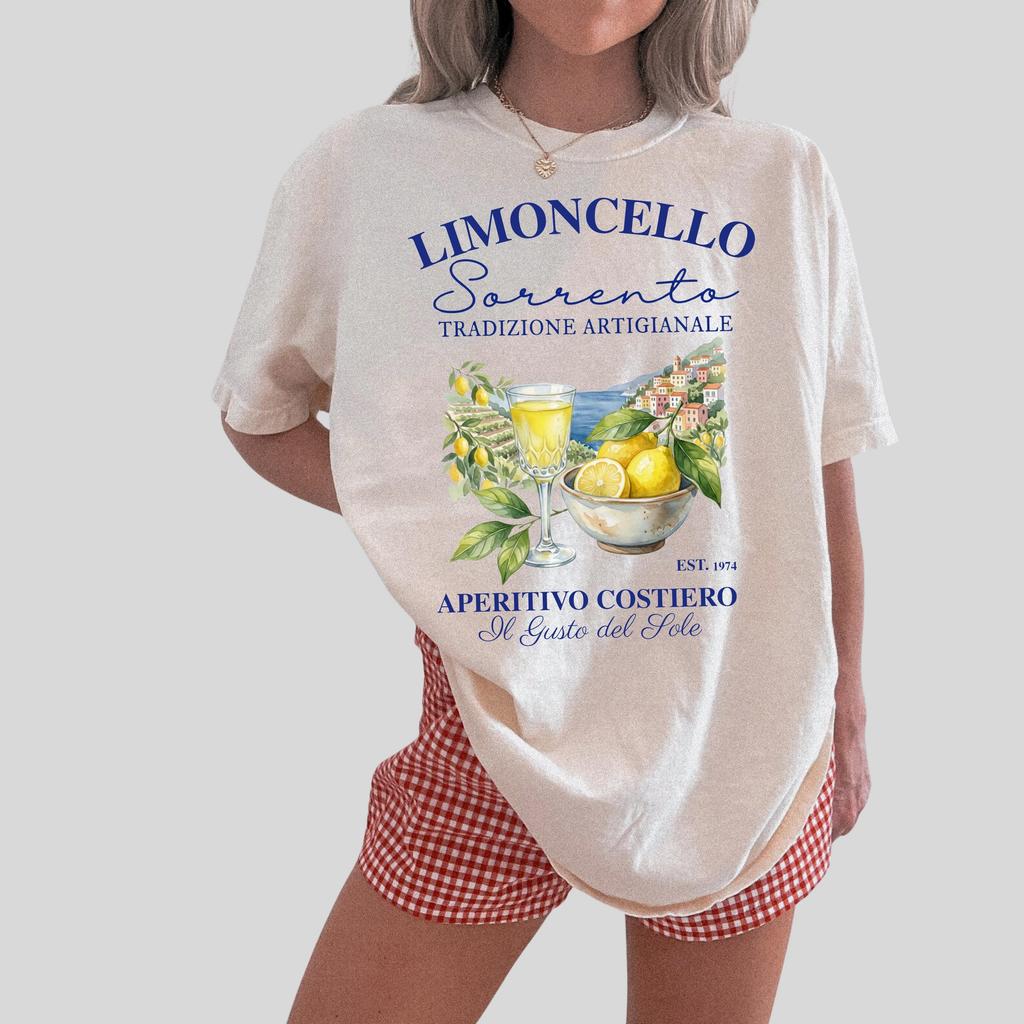 Limoncello Sorrento Comfort Colors Tee, Italian Summer Vacation Shirt