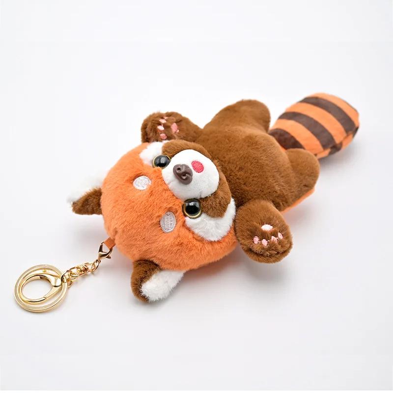 Милая мультяшная плюшевая игрушка-кулон, маленькая кукла-енот, брелок для ключей
