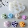 7Pcs Flower Silicone Molds 3D Rose Peony Handmade Candle Soap Gypsum Resin Handicraft Making Tools