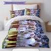 Giants Players Pattern Bedding Home Decoration Birthday Gift ( 1 duvet cover + 2 pillowcase, without core),fan merchandise.