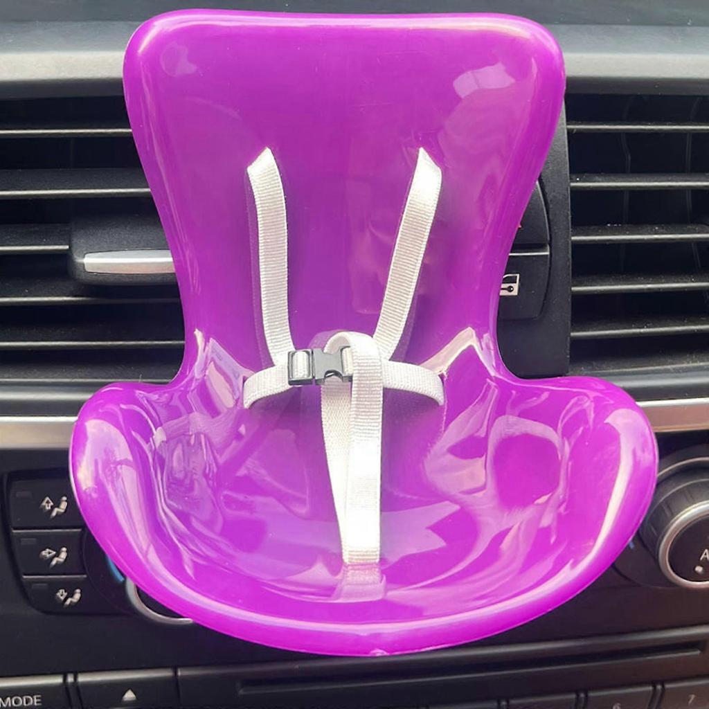 Decorative ABS Car Seat Holder For 10-17cm Dolls Safe Travel Display Ornament Gift Display Stand Yellow