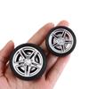 Rubber Model Car Wheels Rotatable Toy Car Modified Parts Easy Install Car Tire Model  Toy Car