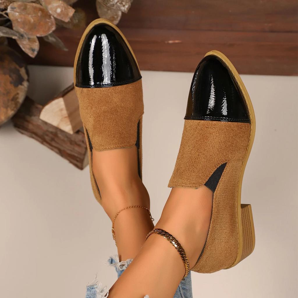 Трендовые Универсальные Туфли-лодочки с Острым Носком в Повседневном Стиле Большого Размера 2025 Мода Высокое Качество Леопардовый Принт Квадратный Каблук Классика Женская Обувь