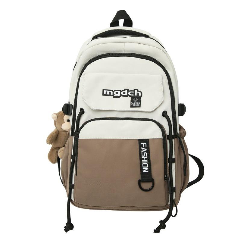 Новый студенческий школьный рюкзак Мужской корейская версия Контрастный цвет Рюкзак Женский модный Ins Трендовый Рюкзак большой вместимости для студентов колледжа