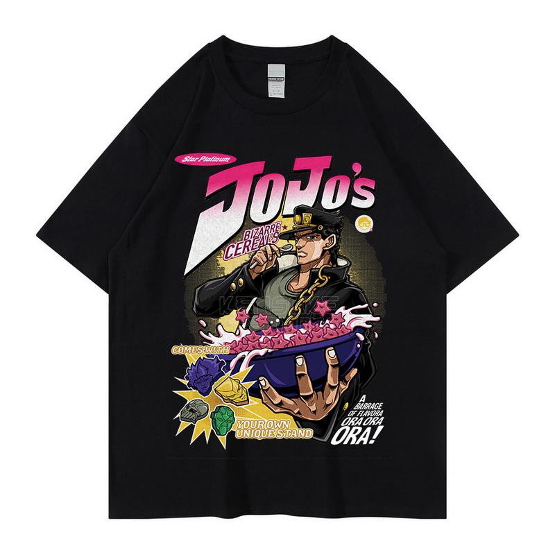 New Fashion Jojo Bizarre Adventure T Shirt Cool Unisex Short Sleeved Vaporwave Aesthetic Jotaro T-shirt Kujo Unisexga Graphic Tee To