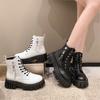 Fashion British Style Versatile Thick Soled Spring and Autumn Casual Women's Boots 2024 New Luxury Classic High Rise Short Boots