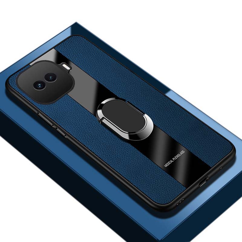 Чехол для Vivo iqoo 15R, деловой, с эллиптической подставкой, всесторонний, ударопрочный, кожаный, мягкий силикон, модный, для задней крышки iqoo 15R