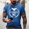 Fashionable Round Neck Short Sleeve Work Clothes Printed Tops For Mens Summer Tops