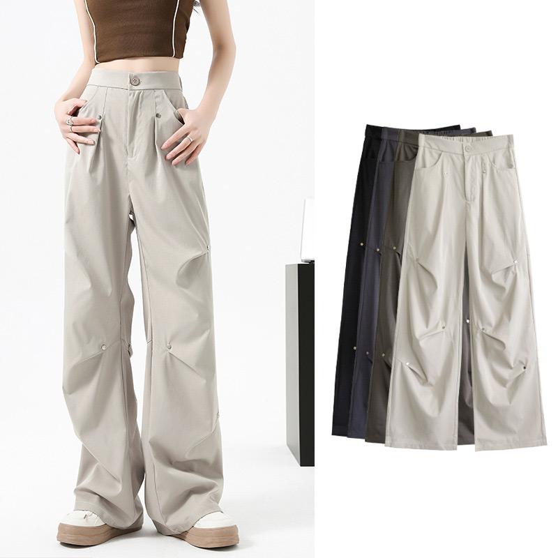 Женские теплые брюки-карго с флисовой подкладкой, свободные повседневные брюки прямого покроя с высокой талией, модные и удобные спортивные брюки