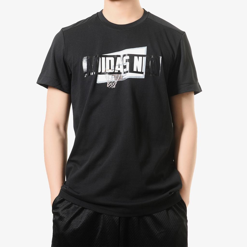 Adidas Neo T Shirts Men's Black Crew Neck Moderate DN7381