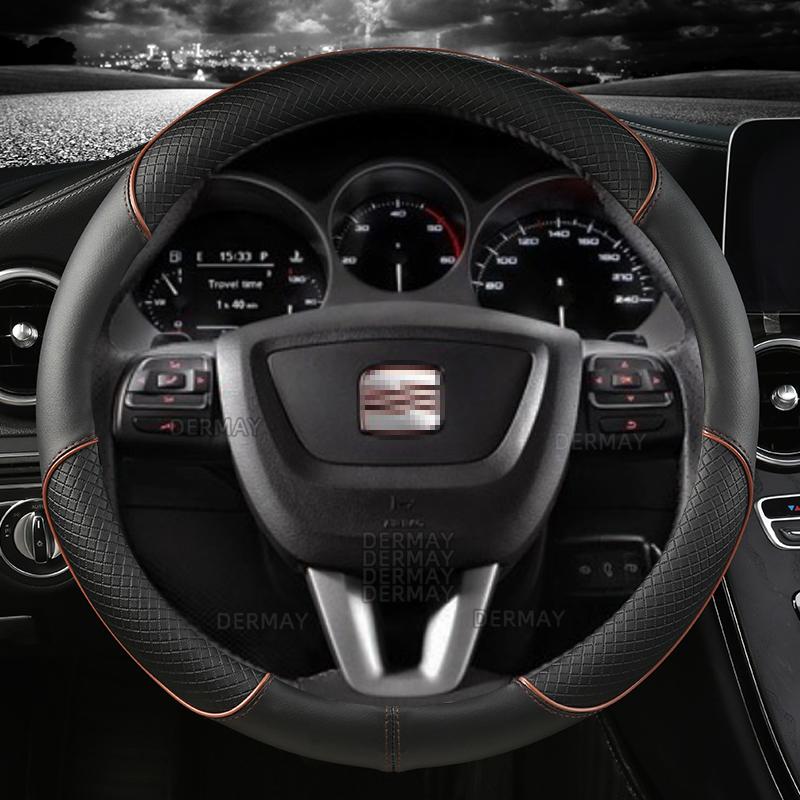 for Seat Altea 2004~2015 Car Steering Wheel Cover PU Leather Non-slip Auto Accsesories