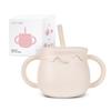 Little Cloud Honey Pot Multi Silicone Straw Cups, 2, Cream